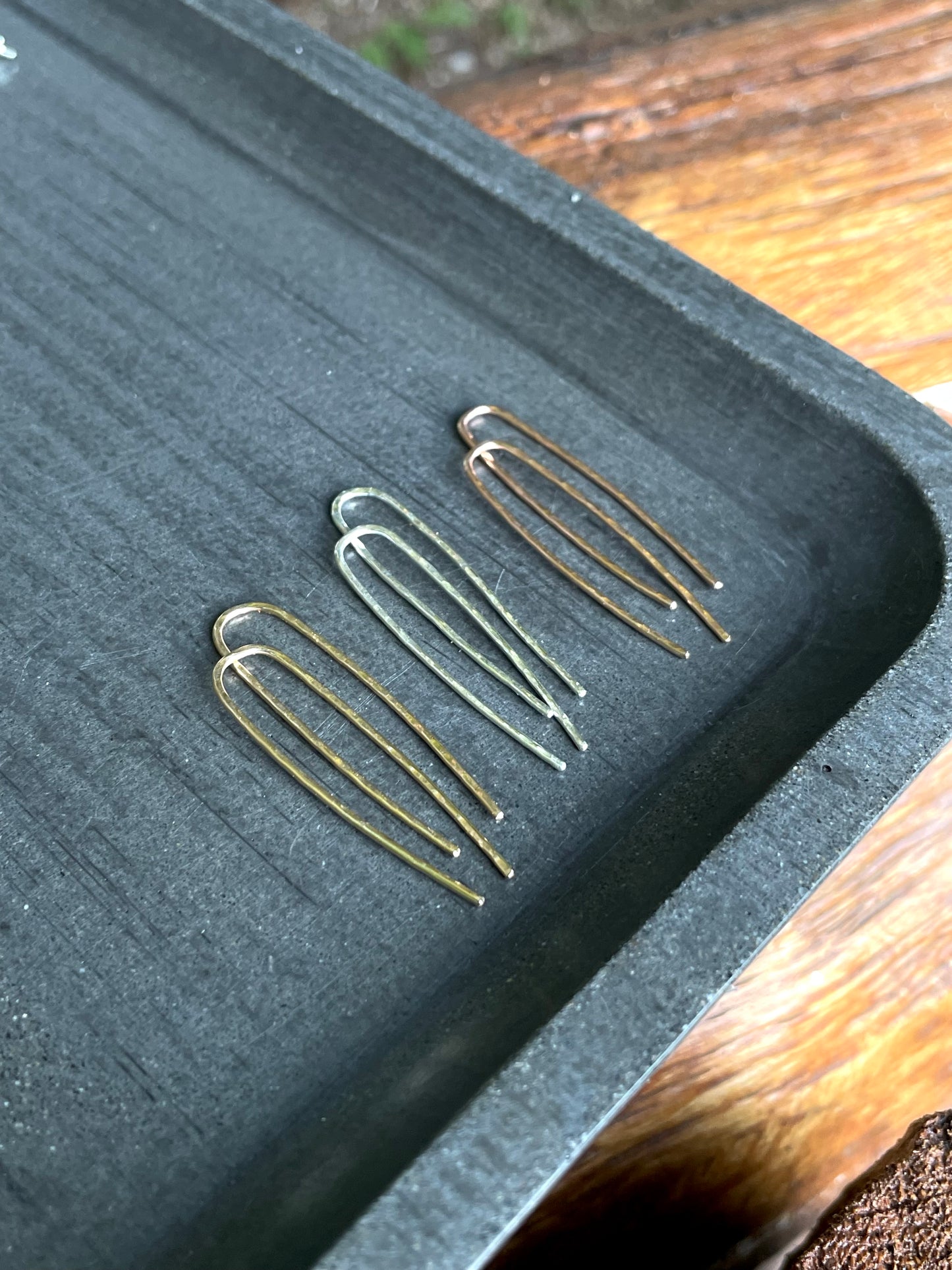 Textured Paperclip Earrings