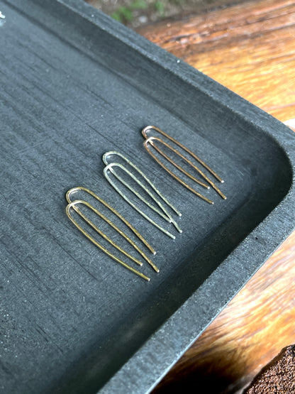 Textured Paperclip Earrings