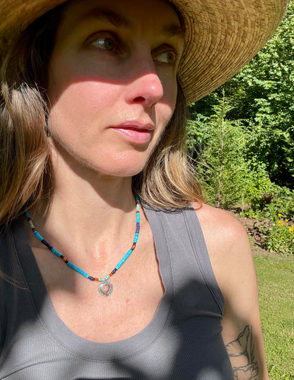 Mexican Fire Opal Beaded Necklace