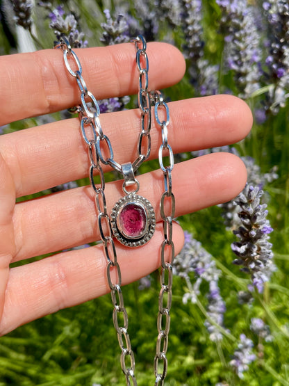 Fuchsia Tourmaline Necklace