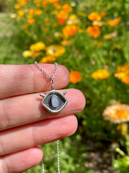 Evil eye Talisman Opal Necklace