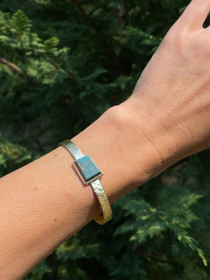 Square Persian Turquoise Cuff