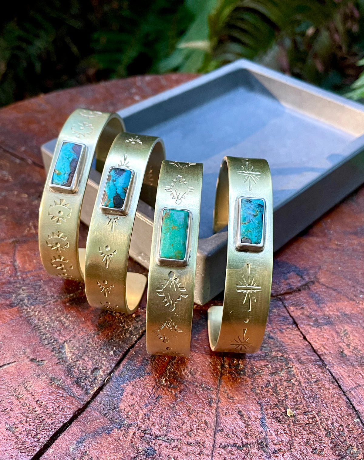 Mixed metal Turquoise Cuff 2