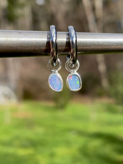 Australian Opal Huggie Hoop 4