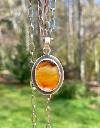 Reversible Montana Agate Pendant 2