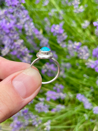 Recycled Turquoise Ring size 8.5