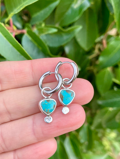 Turquoise Huggie Hoop 2