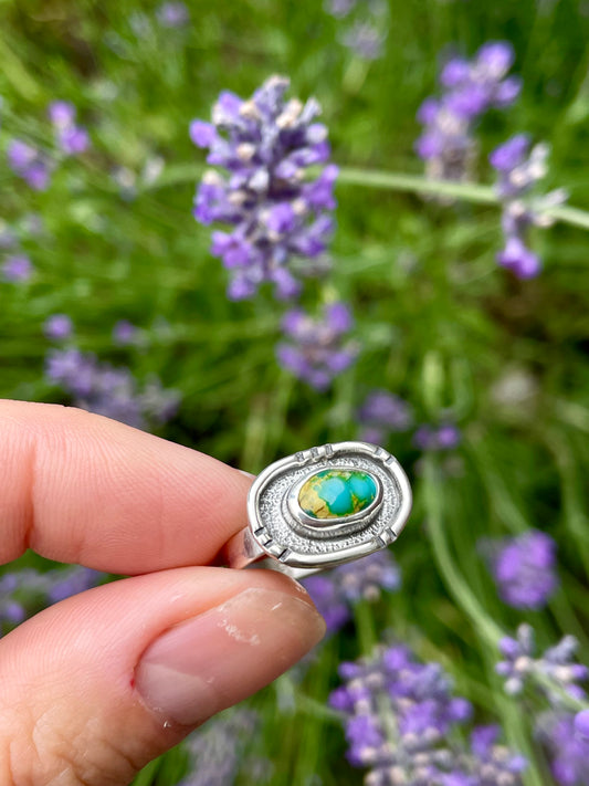 Sterling Silver Royston Turquoise ring size 7.5