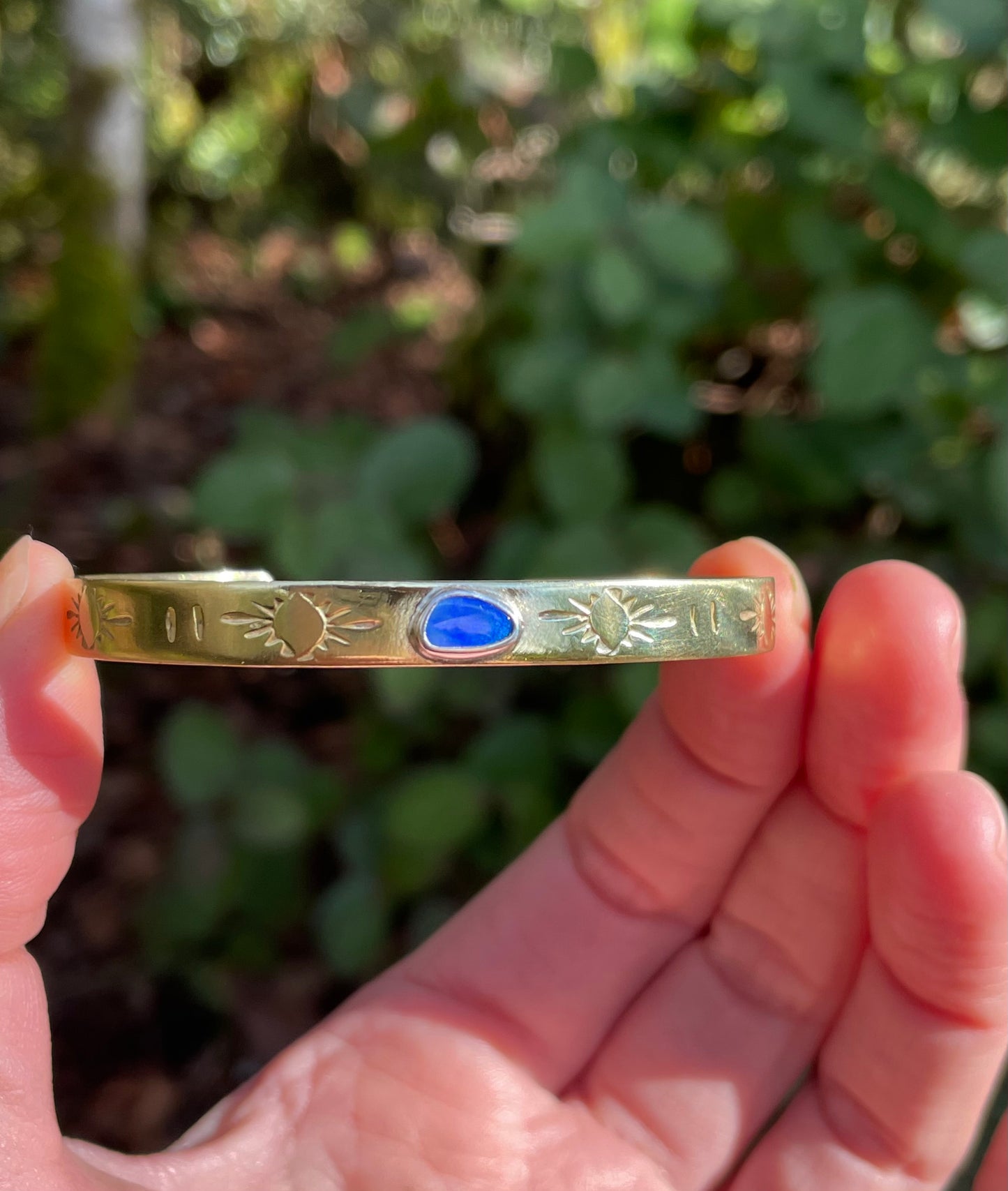 Australian Opal Brass Cuff 1