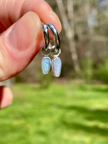 Australian Opal Huggie Hoop 2