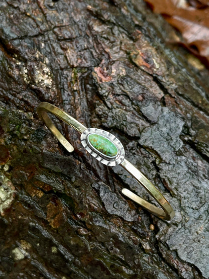 Mixed metal Turquoise Cuff 1