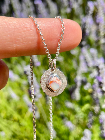 Recycled Mexican Fire Opal necklace 1