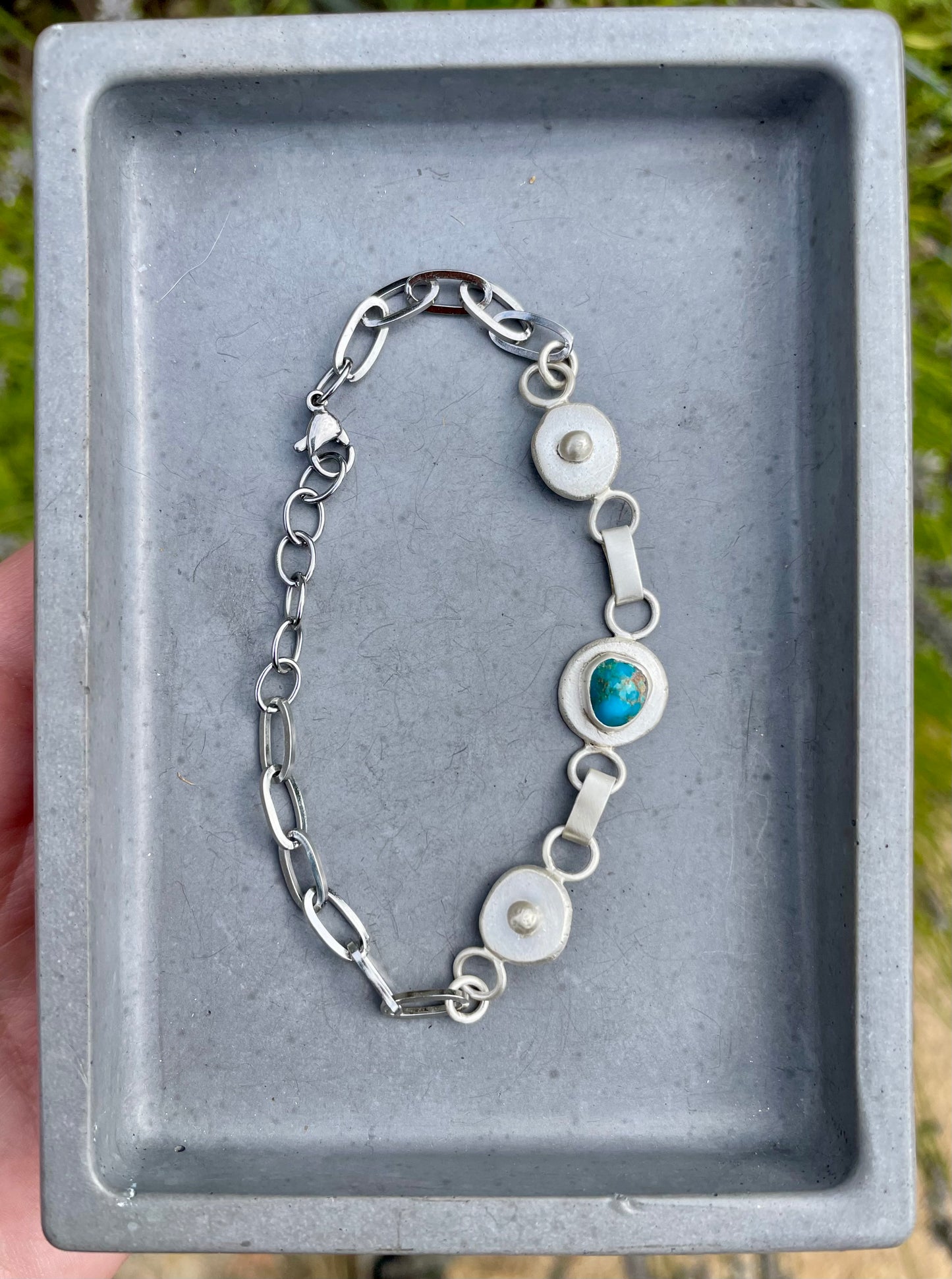 Handcrafted Turquoise Bloom Bracelet