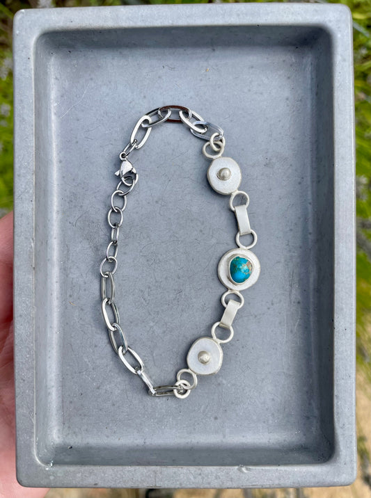 Handcrafted Turquoise Bloom Bracelet