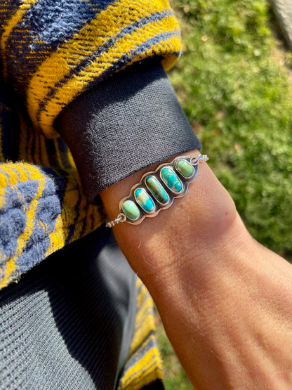 Statement Kingman Turquoise Bracelet
