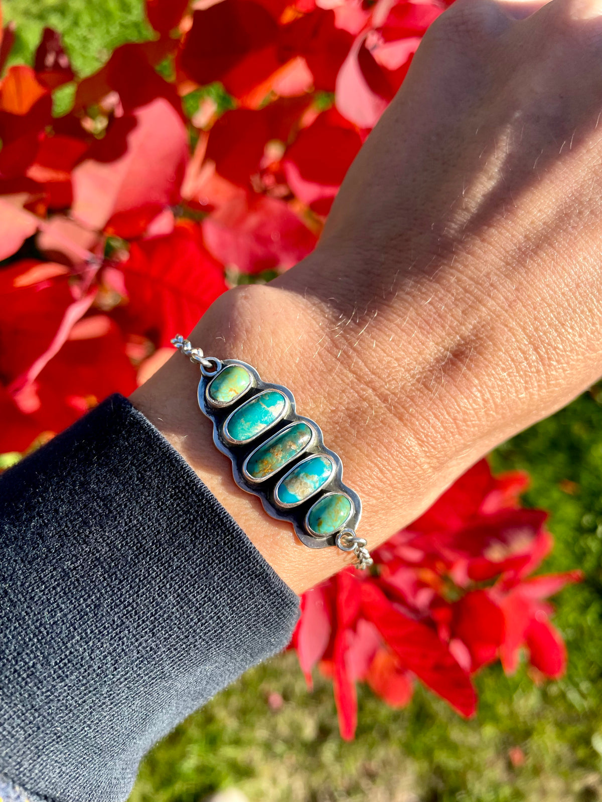 Statement Kingman Turquoise Bracelet