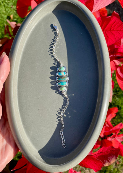 Statement Kingman Turquoise Bracelet