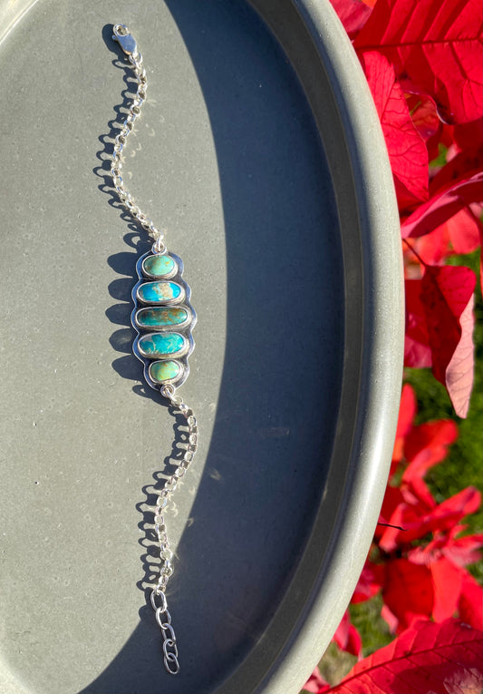 Statement Kingman Turquoise Bracelet