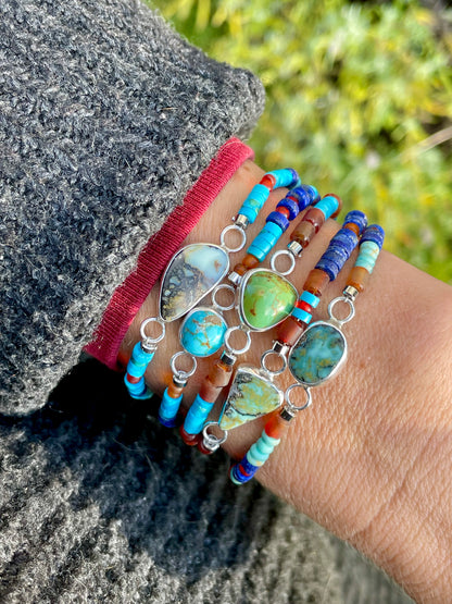 Kingman Turquoise beaded bracelet 1