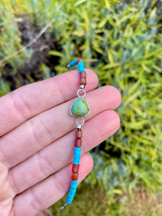 Kingman Turquoise beaded bracelet 1