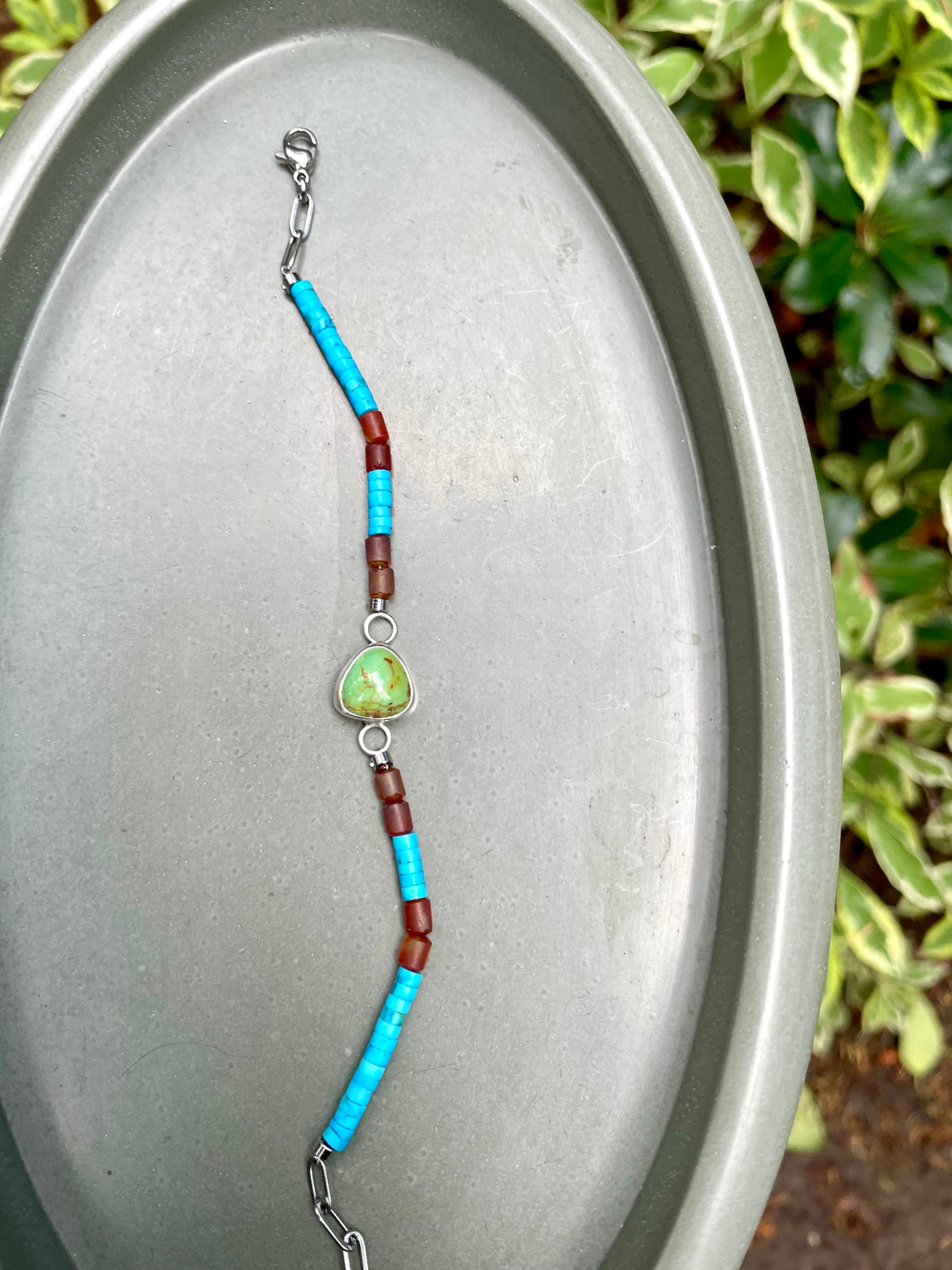 Kingman Turquoise beaded bracelet 1