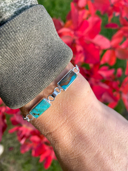 Double Turquoise chain bracelet 2