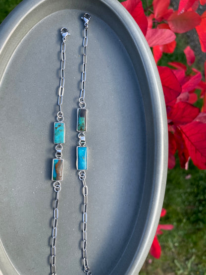 Double Turquoise chain bracelet 1