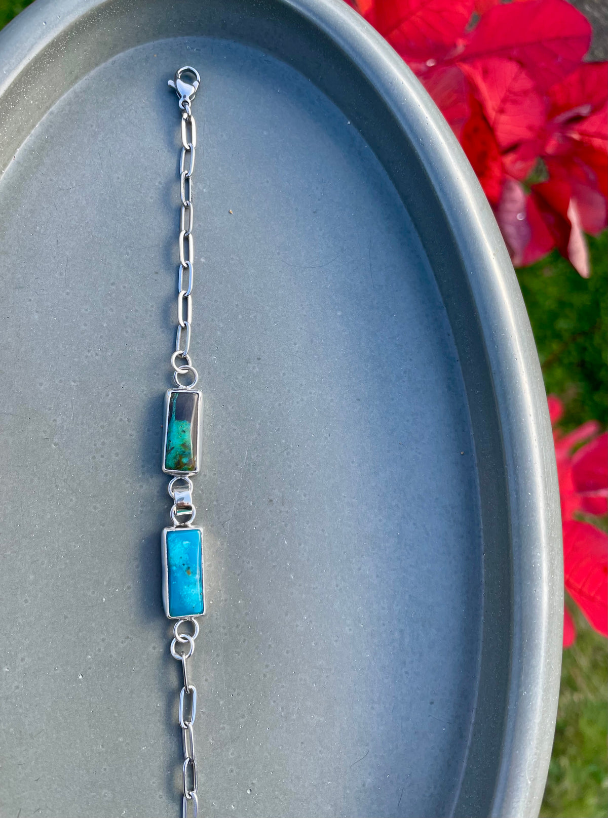 Double Turquoise chain bracelet 1