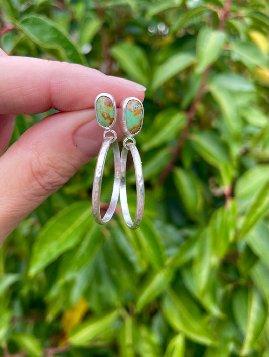Kingman Turquoise Stud Hoops