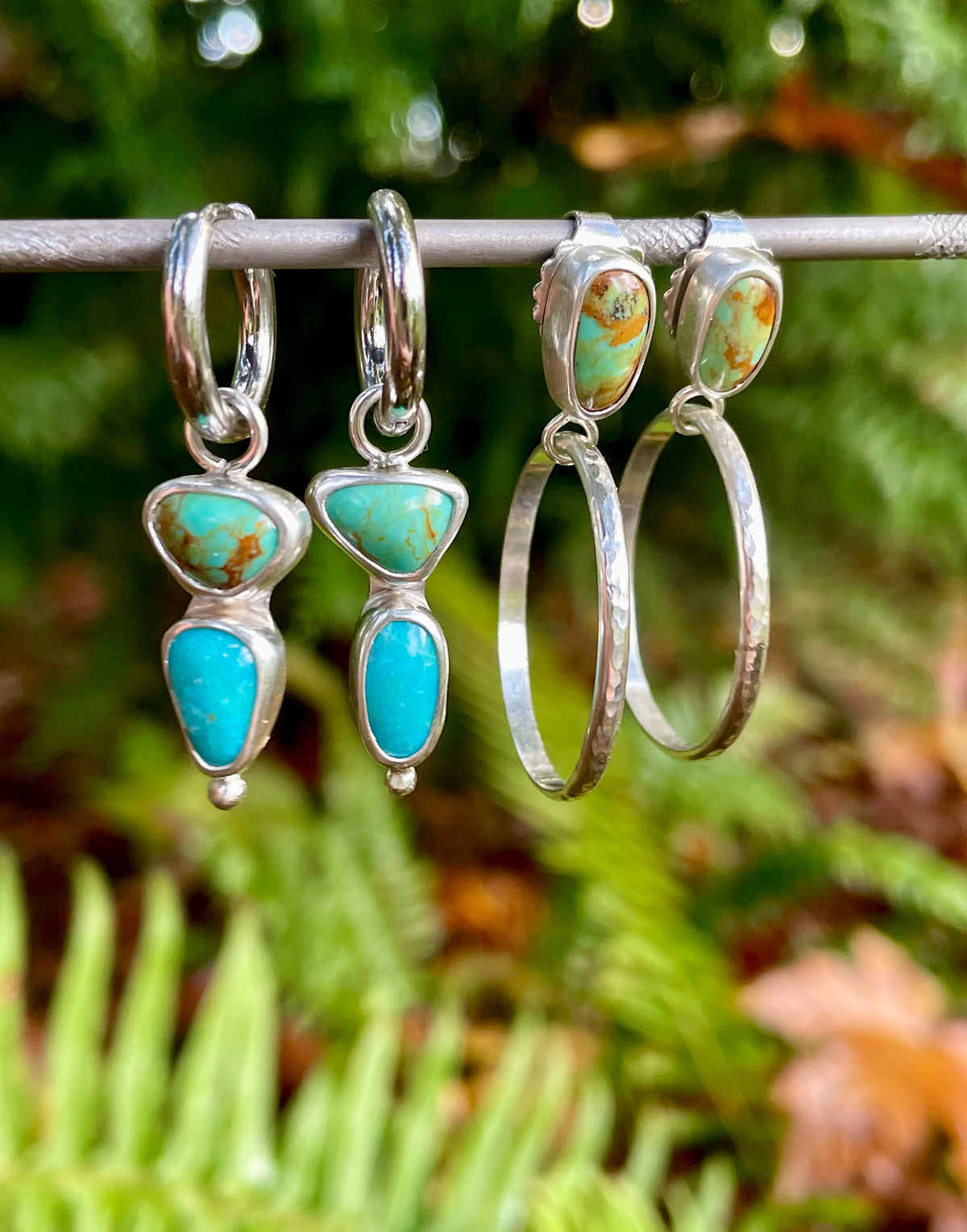 Kingman Turquoise Stud Hoops