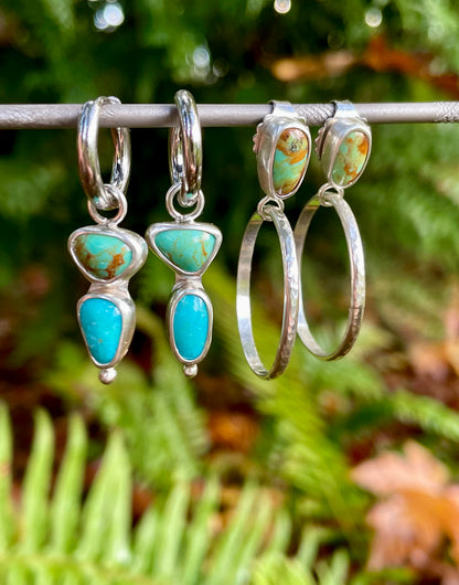 Kingman Turquoise Stud Hoops