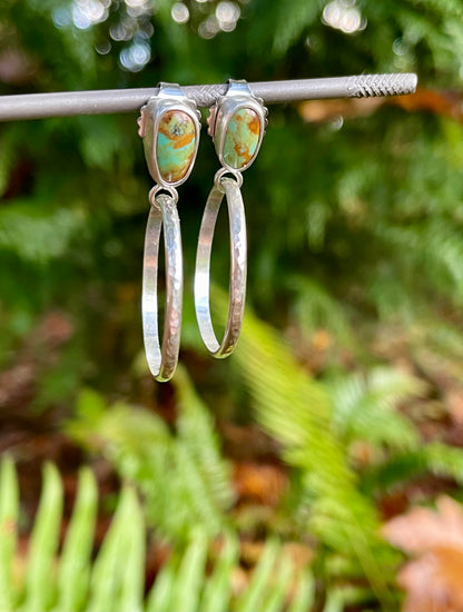 Kingman Turquoise Stud Hoops