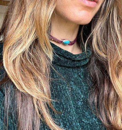 Kingman Turquoise - Wrap Around Stone Charm