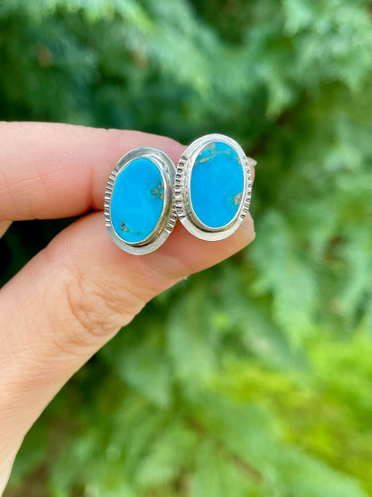 Kingman Turquoise Studs