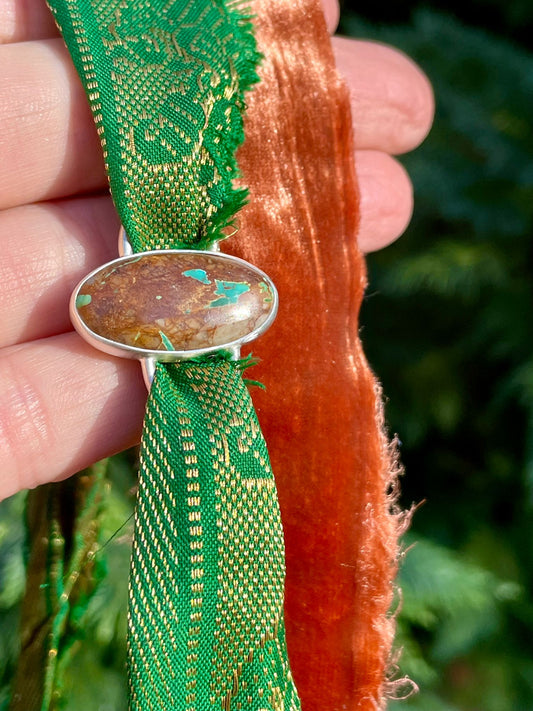 Leland Turquoise - Wrap Around Stone Charm