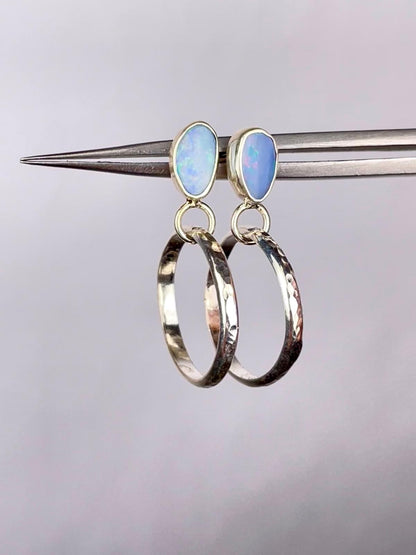 Small Opal Stud Hoop