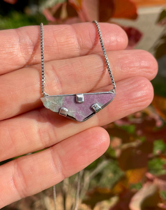 Prong set Variscite Necklace