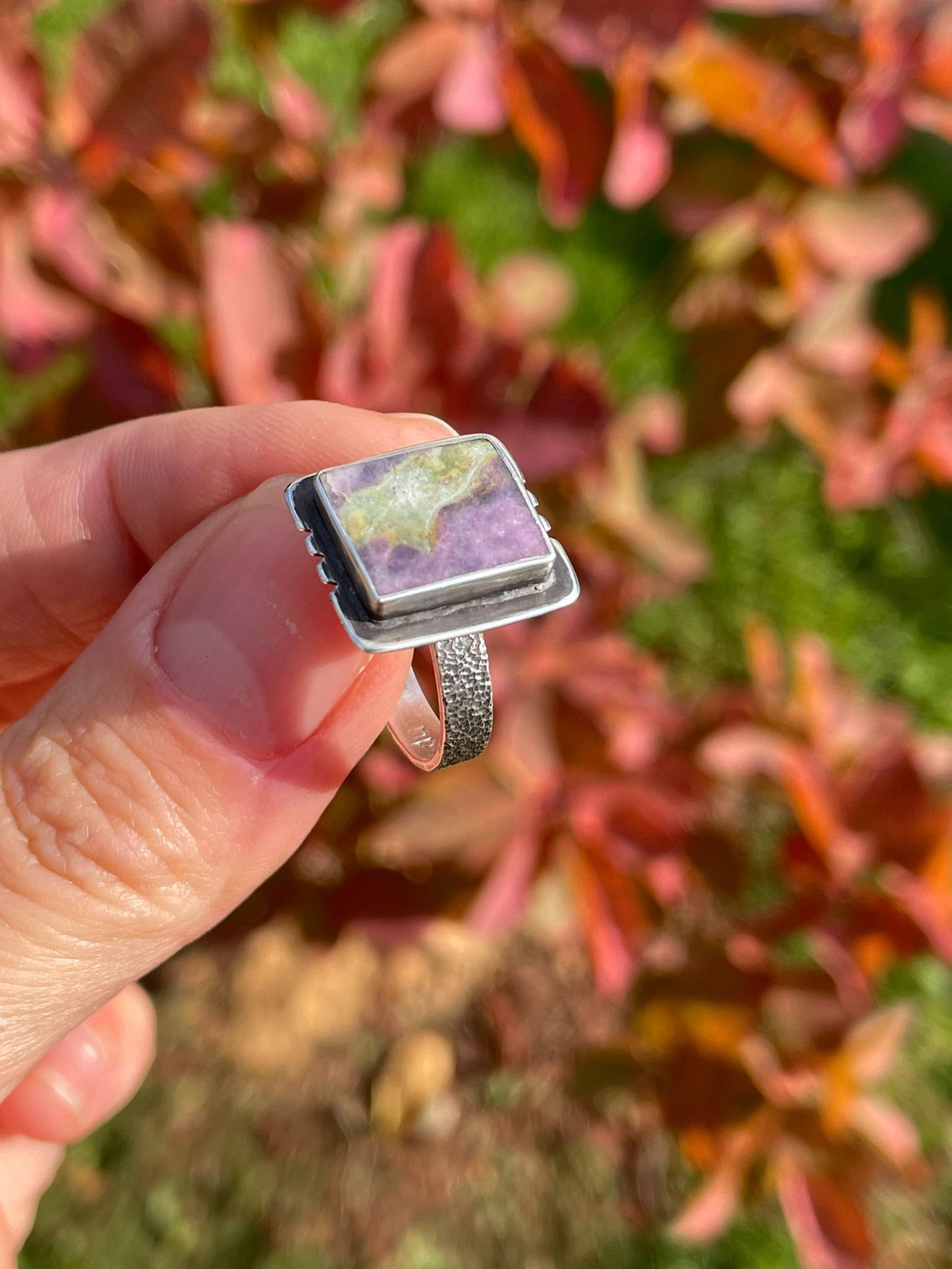 Purple inlay Variscite Ring