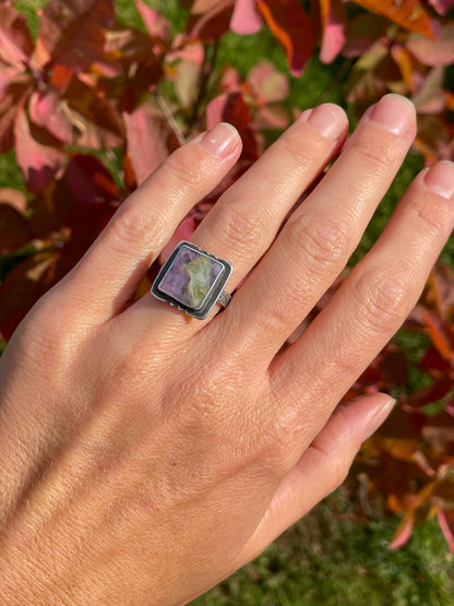 Purple inlay Variscite Ring