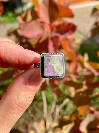 Purple inlay Variscite Ring