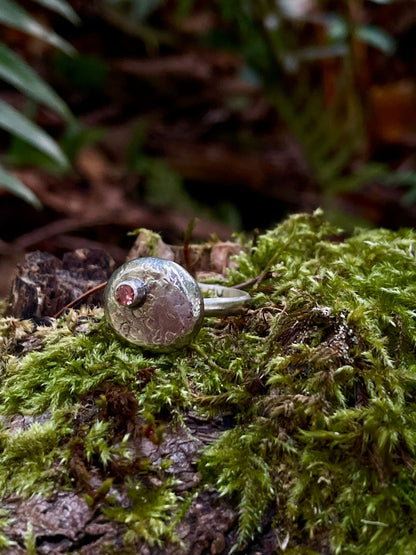 Recycled Sterling ring with Oregon Sunstone