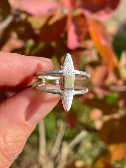 Sterling and 18k Gold Ring