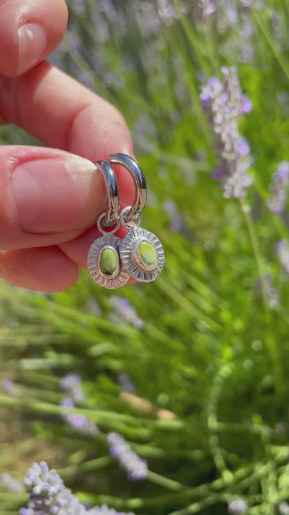Sonoran Gold Turquoise Huggie Hoops