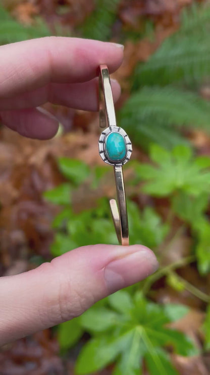 Mixed metal Turquoise Cuff 4