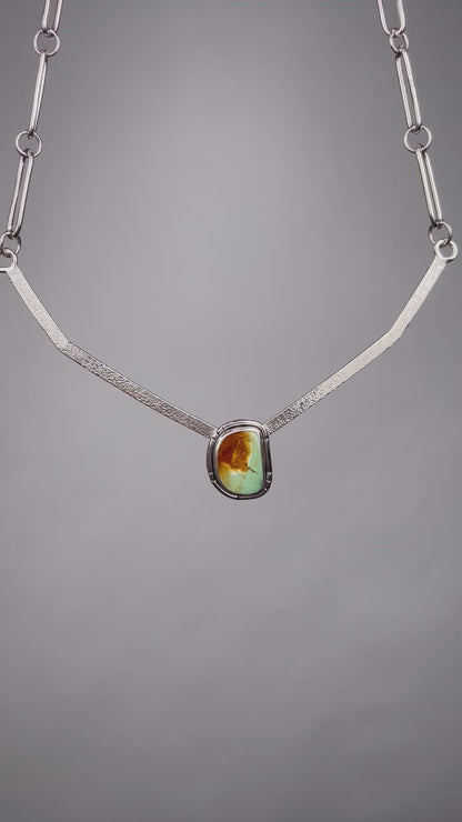 Hand Fabricated Necklace with Eco Mined Variscite