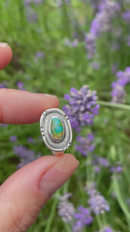 Sterling Silver Royston Turquoise ring size 7.5