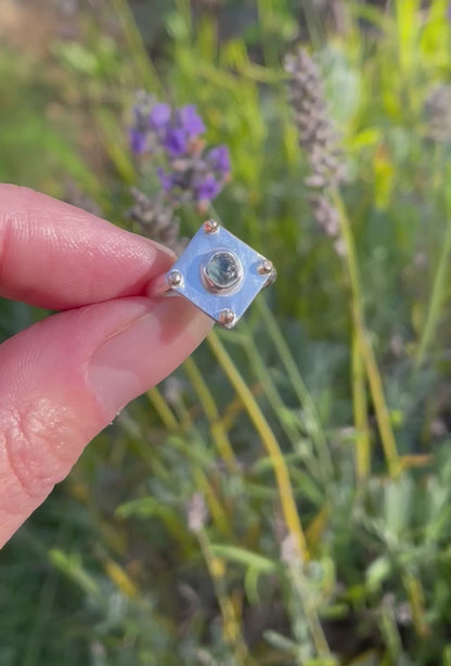 Montana Sapphire shield Ring size 5.5