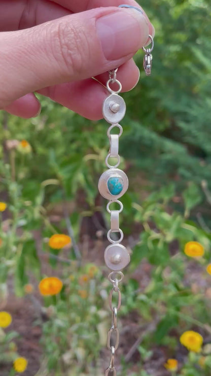 Handcrafted Turquoise Bloom Bracelet
