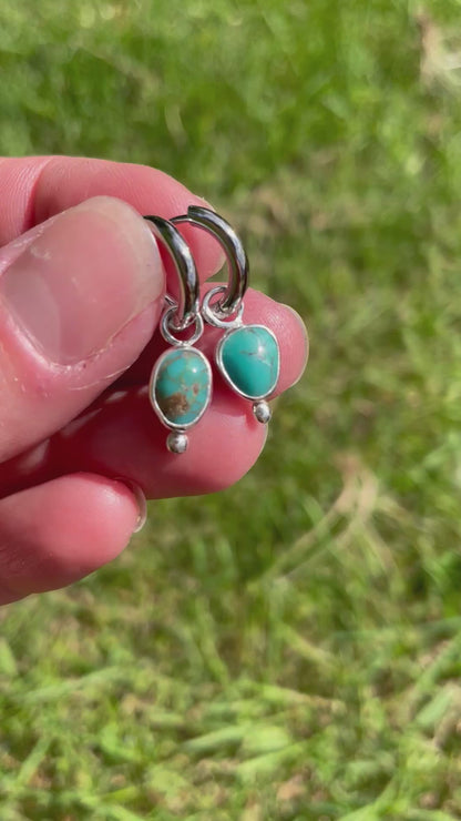 Cananea Turquoise Huggie Hoops 2