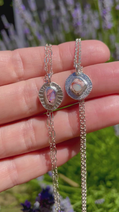 Recycled Mexican Fire Opal necklace 2